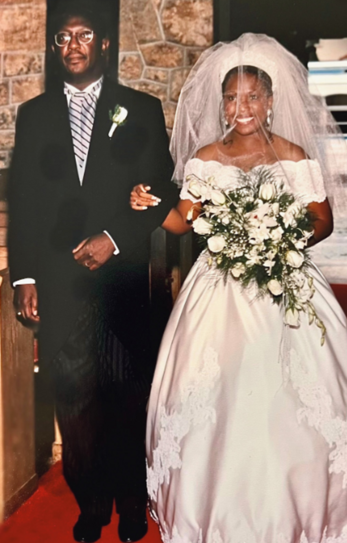 Johnny Brown pictured with his daughter Ketanji Brown Jackson at her 1996 wedding at Plymouth Congregational Church in Coconut Grove.